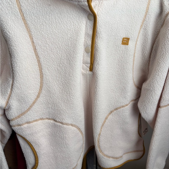 Billabong Cream and Tan Sherpa Jacket - Picture 2 of 4